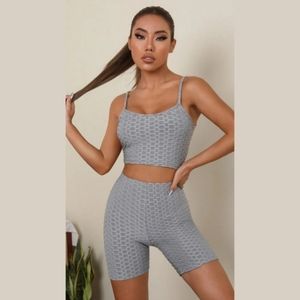 *Dreamsicle Honeycomb Biker Shorts in Grey Size Small/Medium NWOTs
